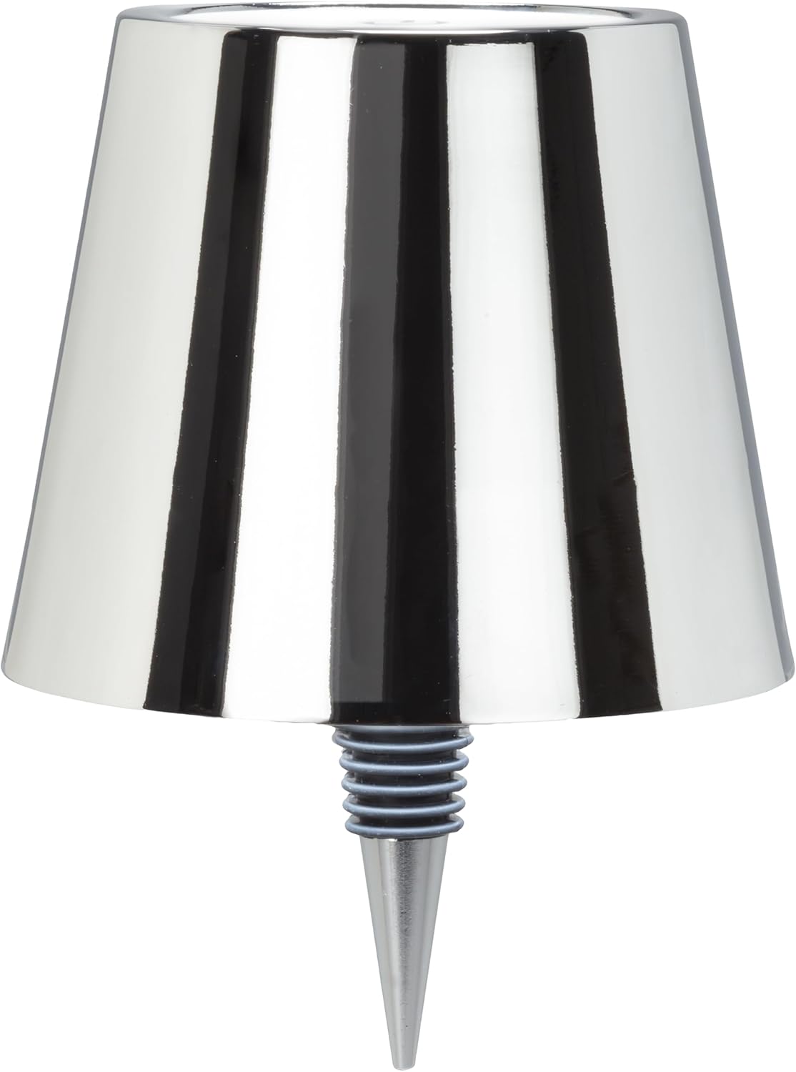 Abbott Collection Cordless Rechargeable LED Bottle Stopper Lamp/Light (Chrome Silver, Classic Shade, 5 inches)