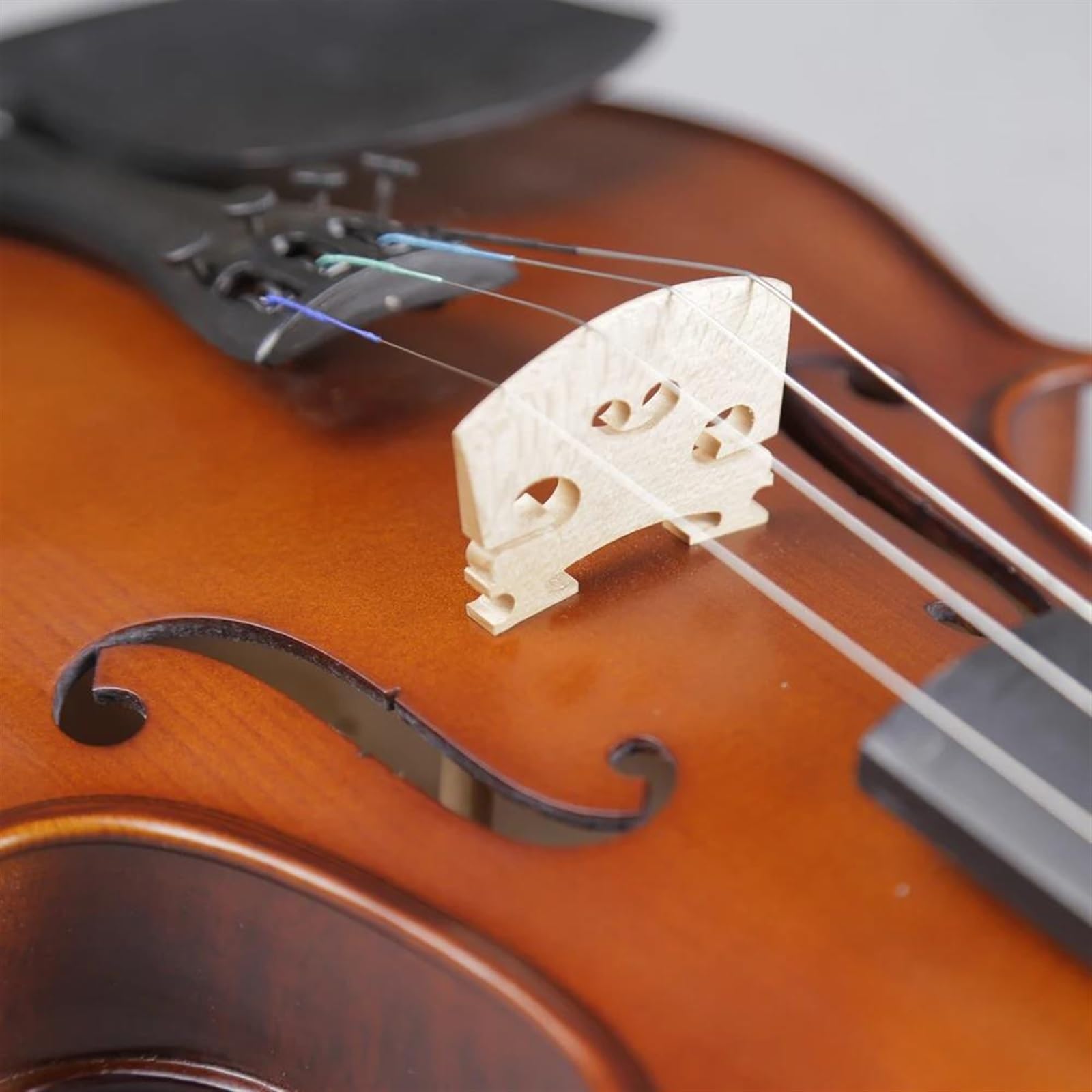 Violine Set Art Stripes Maple Akustische Violine Violino 4/4 3/4 1/2 1/4 1/8 Geige Saiteninstrument mit komplettem Zubehör für Anfänger (Color : 4/4)