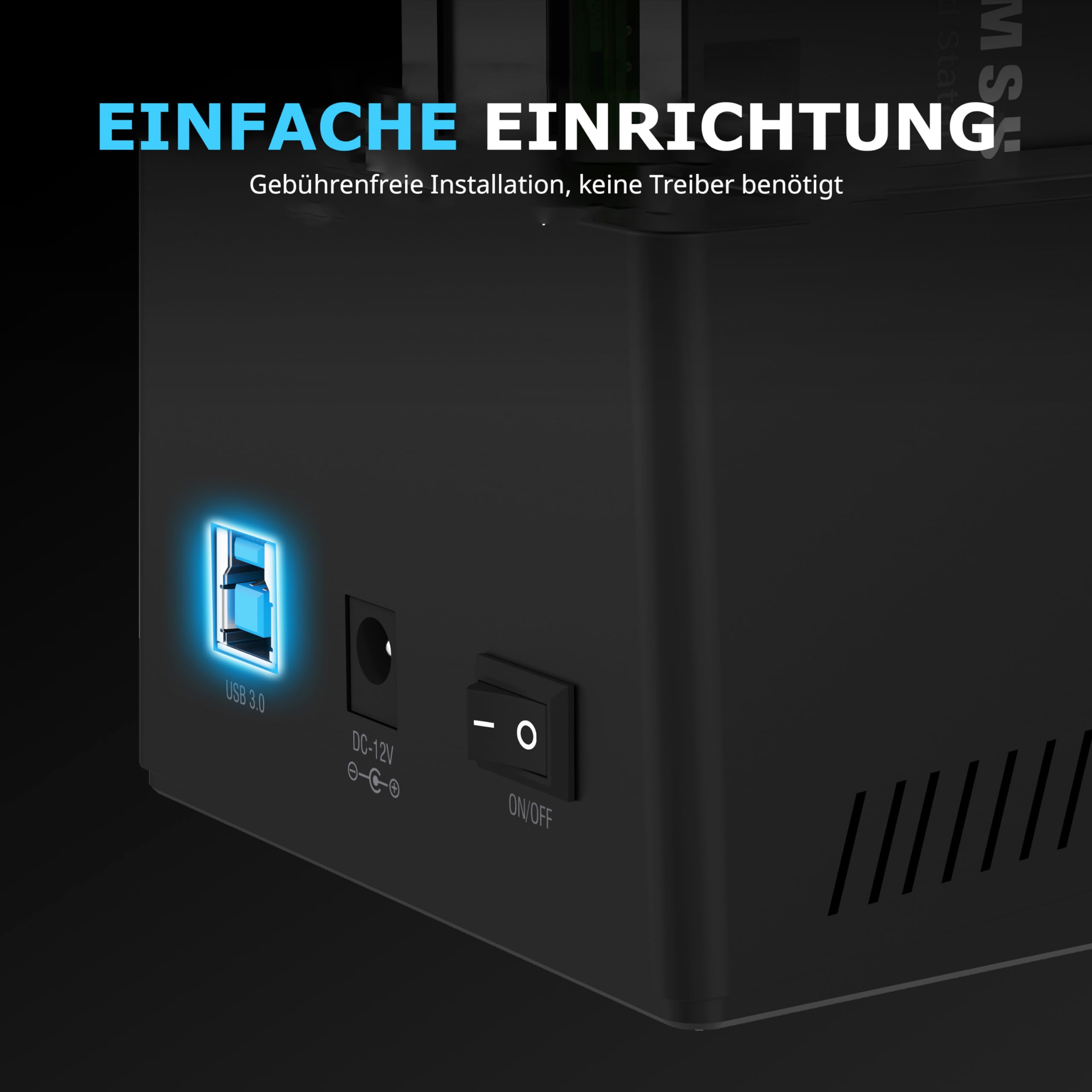 SABRENT 2 Bay USB A Festplatten Dockingstation - 2,5 3,5 Zoll SATA SSD HDD Docking Station 5Gbps - Dock mit Offline Festplatte Klonen [10 TB Support] (EC-HD2B)