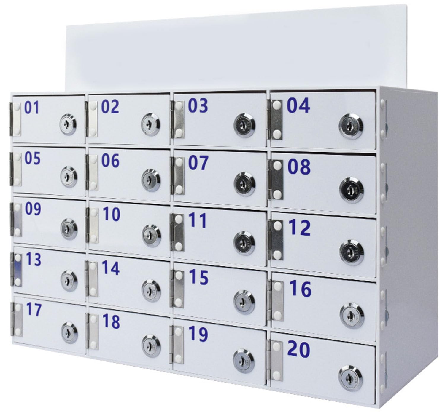 Secure Acryl Wandmontierter Telefonschrank mit Schlössern und Schlüsseln für Bürogeräte und stilvolles Design