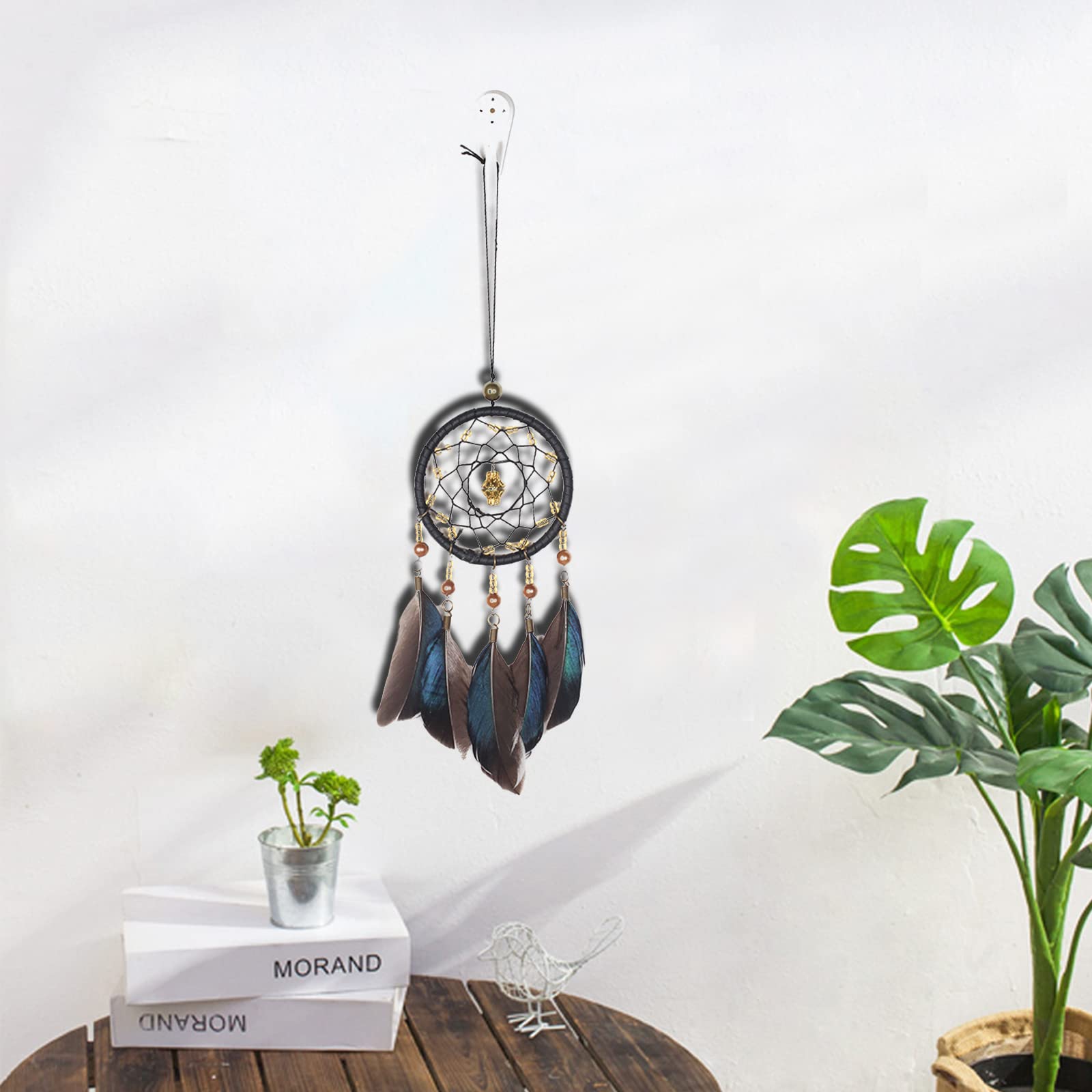 Attrape-rêves - Tissé à La Main - 70cm - Plumes - Décoration Intérieure - Chambre D'enfant - Maison