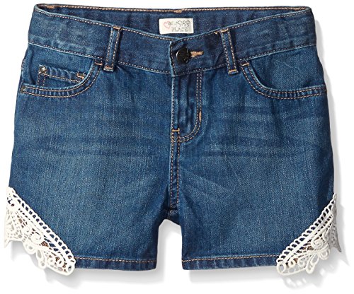 The Children's Place Girls' Denim Short with Crochet