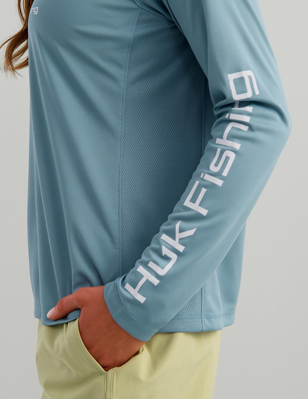 HUK Women's Pursuit Long Sleeve, Performance Shirt + Sun Protection