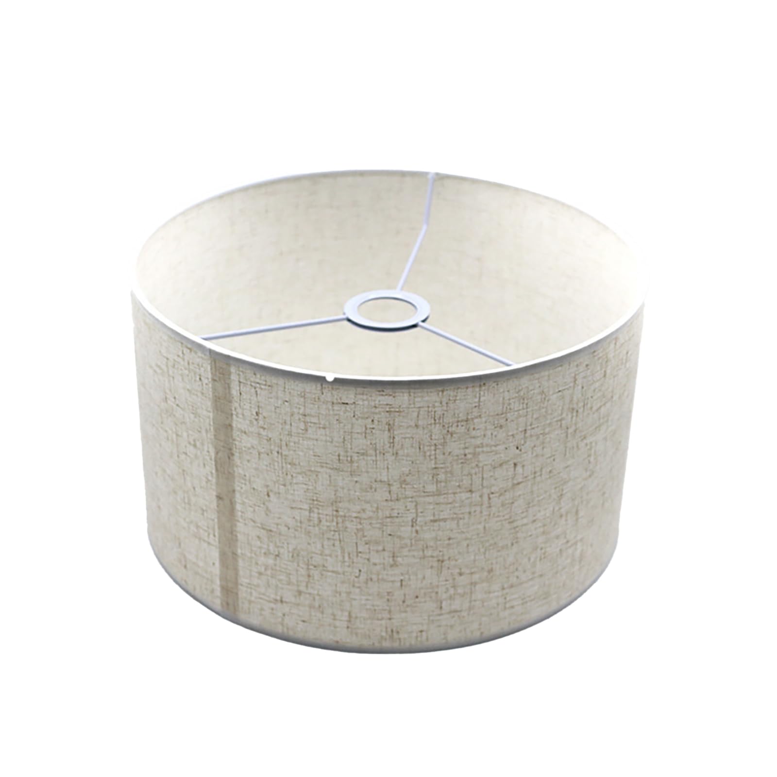 XIKUA 1 Pcs Fabric Lampshade for Ceiling Lights Pendant Modern Drum Lamp Shades for Table Floor Bedroom with E27 to E14 Adapter Ring (1, 8in)
