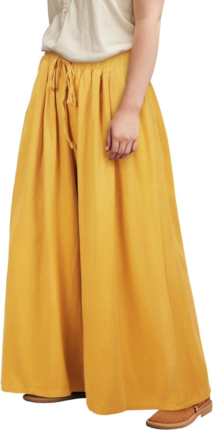 Women's Wide Leg Baggy Jeans Plus Size Loose Elastic Waist Denim Pants with Deep Pockets Light Blue