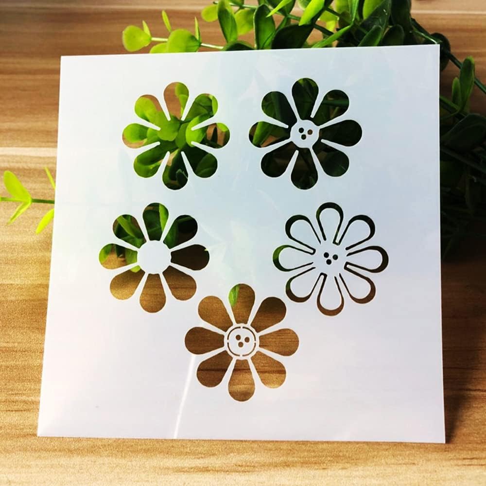 Plantillas De Pintura, Plantillas De Diario, Plantilla De Plantilla De Plantilla De Plantilla, para Diario, Cuaderno, Decoración De álbum, Dibujo Artesanal De Bricolaje, FLO, 9pcs Nature F