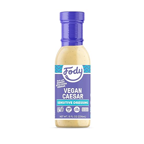 Fody Foods - Paquete de aderezo vegano para ensalada César, certificado bajo en fodmap, receta sensible, apto para dieta cetogénica, intestinal y