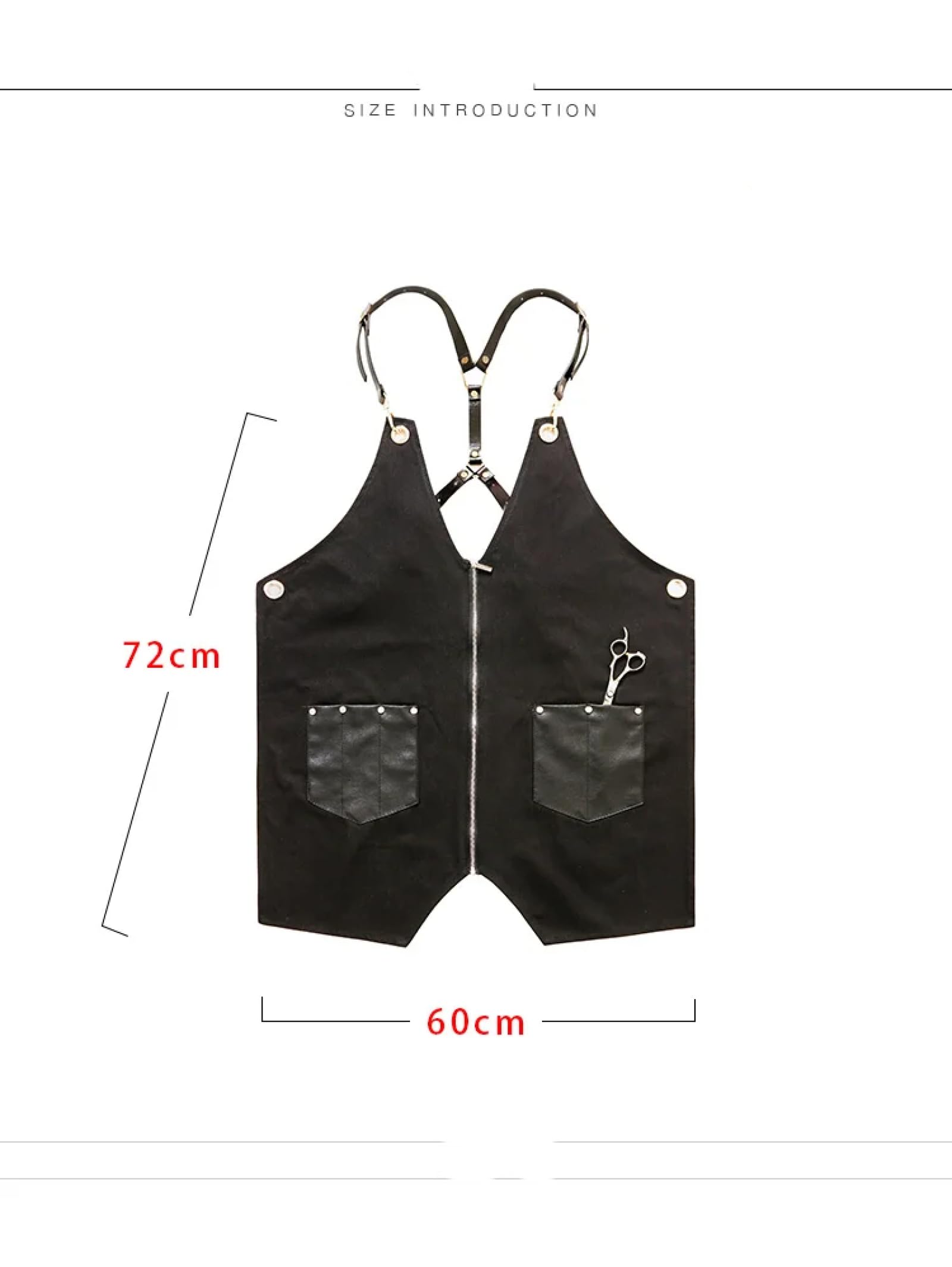 Grembiule Cucina Apron Accessori da Cucina Durevoli Pocket Cafe Pulizia Baking Work per Barista Parrucchiere Canvas Overol Grembiule Zipper