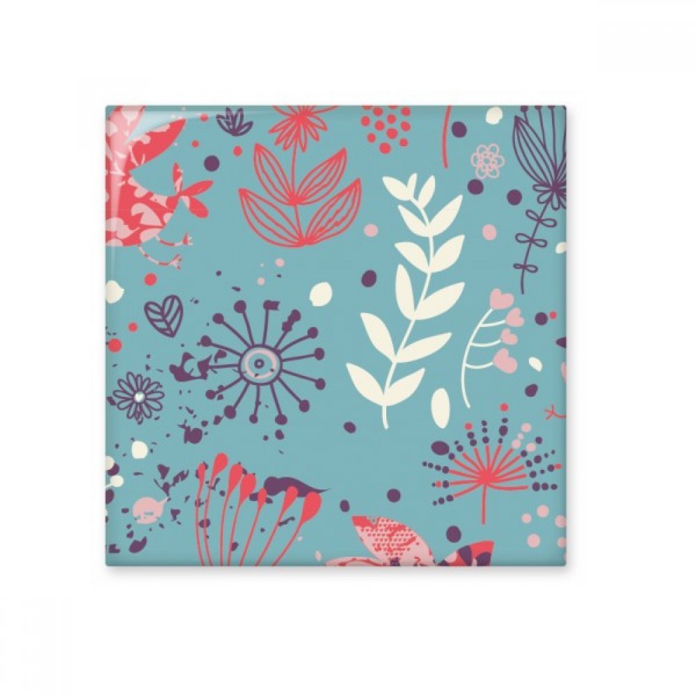 Carreaux de céramique bleu feuille fleur brillant pour mur de salle de bain