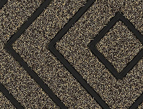 Superio Non-Slip Welcome Doormat For Entry, Indoor Outdoor, Heavy Duty, Waterproof, Easy Clean, Low-Profile Mats For Entry, Garage, Patio, High Traffic Areas, Natural Diamond Coir, 18"X30" #TOP2