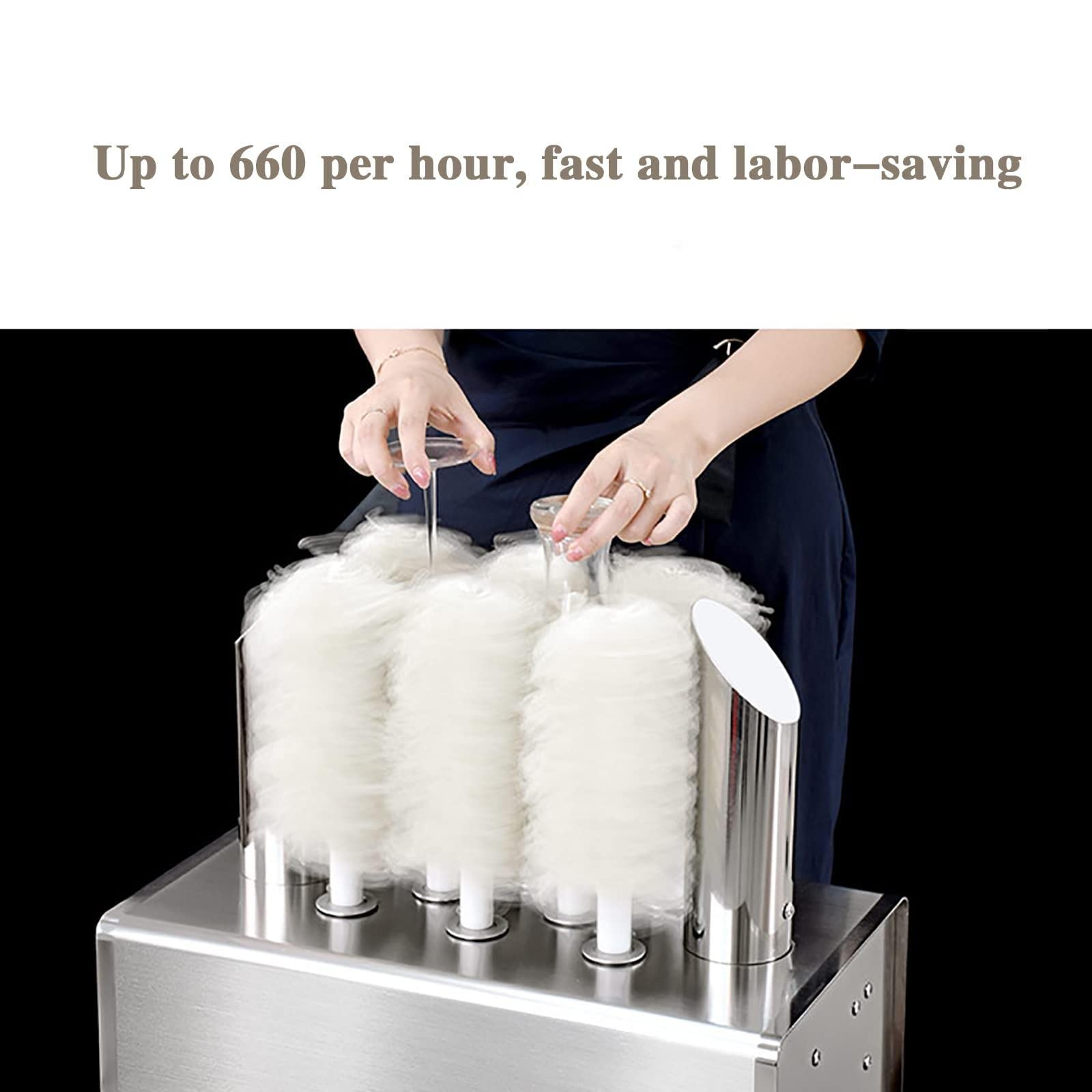 JIMINHUIXIN Weinglas-Poliermaschine - Elektrischer Glasreiniger Mit 5 Bürsten Für Bar & Restaurant