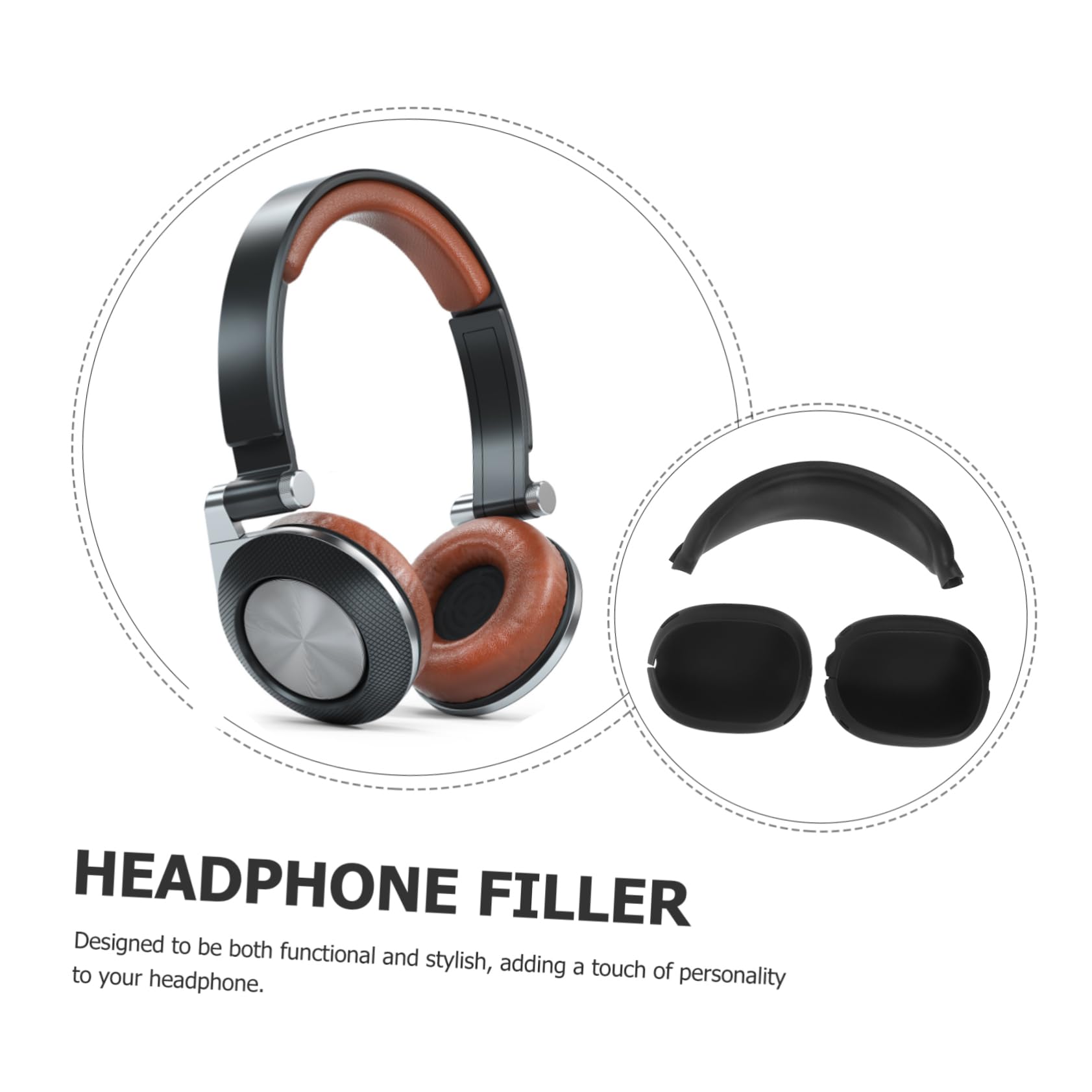 Angoily 5juegos Fundas para Auriculares TPU Compatible Protección Antirayaduras y Cómoda Almohadilla para Cabeza