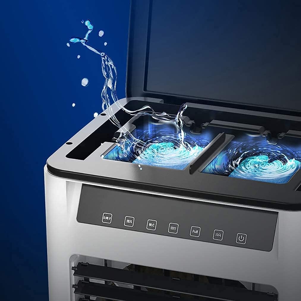 Evaporative Coolers Air Coolers Portable Evaporative,Compact Cooling Tower Fan,Mobile Air Conditioner Portable,Quiet, 3-Wind Type Space Cooler,Perfect For Hot And Dry Climates, Have Low Power Consump