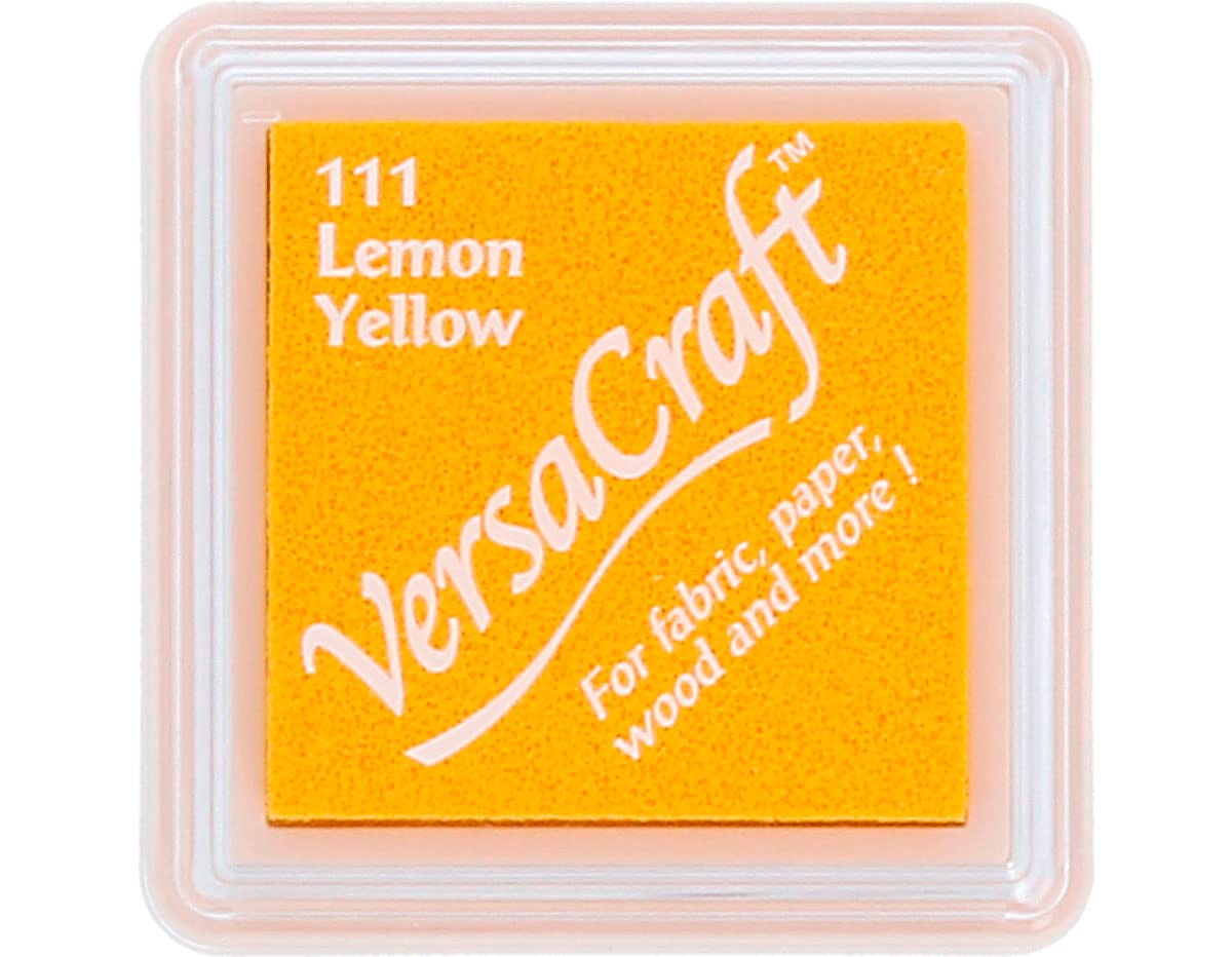 Tsukineko VKS111 Lemon Versacraft Ink Pad, Yellow, Small