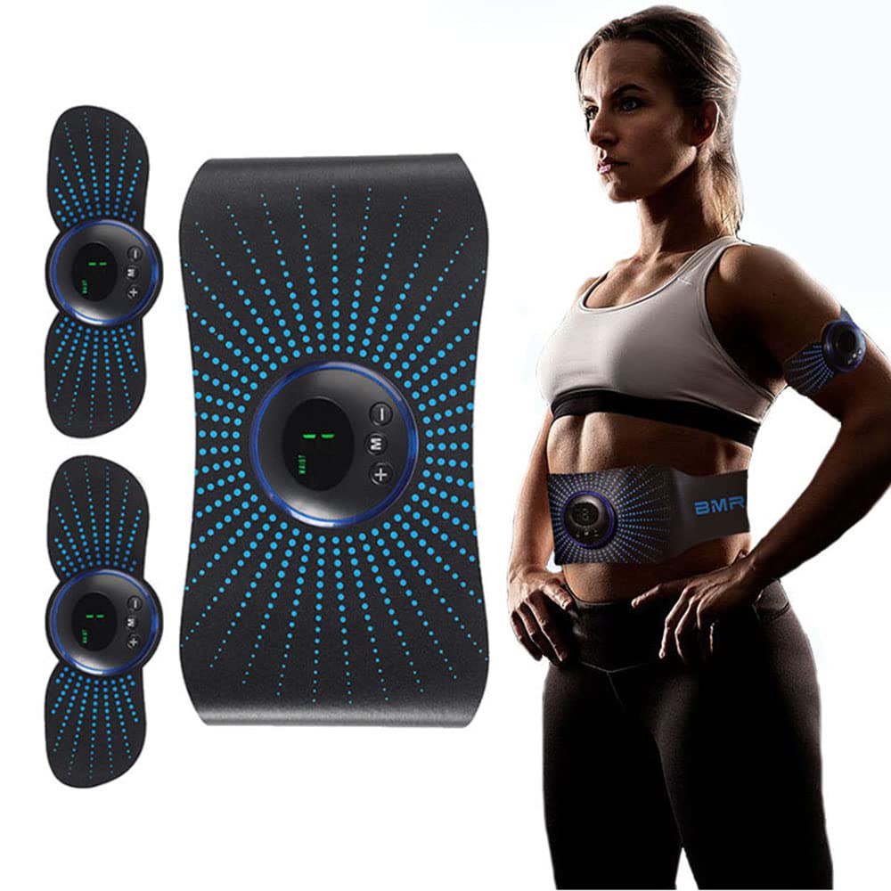 Elektryczny pas wyszczuplający ABS ze stymulatorem USB, inteligentnym EMS, do treningu mięśni brzucha, tonizujący, do ciała, ramion, nóg i talii, do odchudzania, fitness, unisex