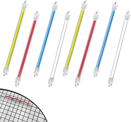 SPORTIC 8 piezas de amortiguador de raqueta de tenis, amortiguador de golpes para reducir la vibración, amortiguador de vibraciones de raqueta de