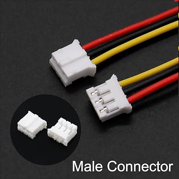 20 PCS JST PH 2.0mm 2 3 4 5 Pin Connector, Male and Female Double Connector End with 200mm Extension Cable AWG 26
