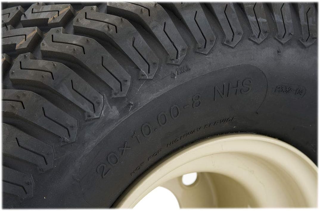 Grasshopper Mower Turf Tire 20 x 10-8 with Wheel, Provides Overall Excellent Performance on Level Mowing Areas, Ideal for Lawns and Grassy Terrain, Genuine Replacement Part, OEM 483921
