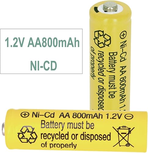 Miniatura 7 de 1.2V 800mAh NI-CD AA Baterías recargables de alta capacidad para jardín paisajismo luces solares, 12 paquetes