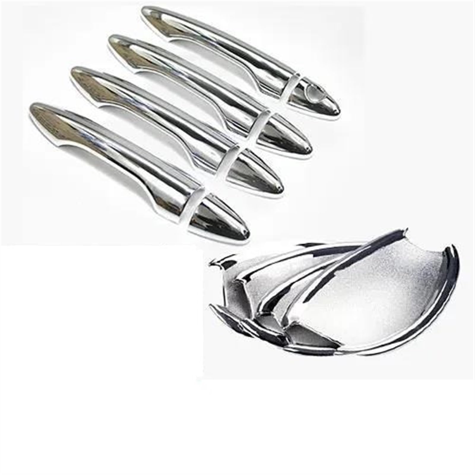 Kjhopy C Arbon Fiber Hrome Ar Door Handle Bowl Over For Hyundai For Elantra 2011-2016 Accessories Sticker Exterior Door Handle(C)
