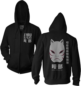 Ripple Junction Naruto Shippuden Anbu Black OPS Adult Zip Hoodie