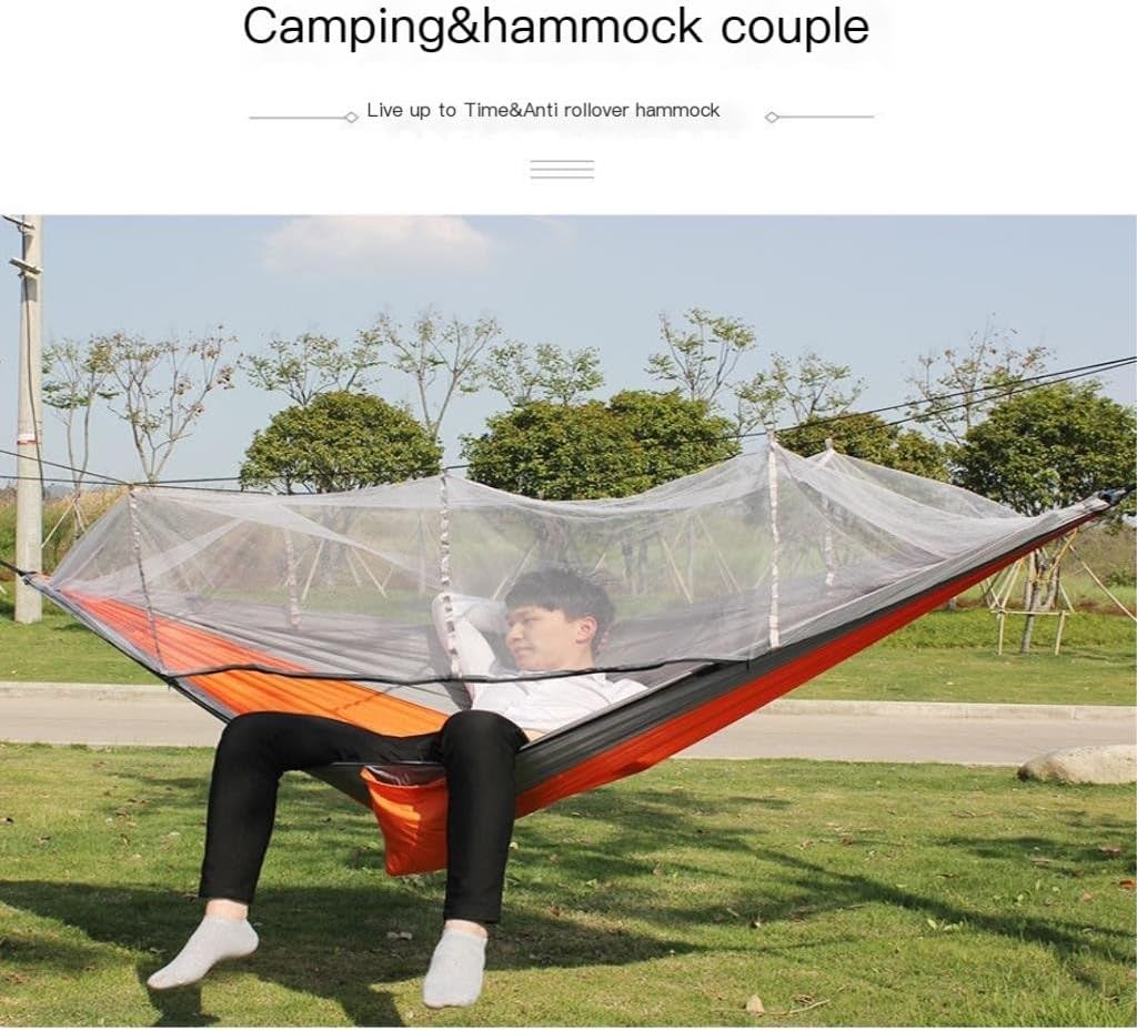 Hammock Multi - Color Outdoor Hammock, Portable Design for Camping & Leisure Scenes Hammocks for Outside(Orange)