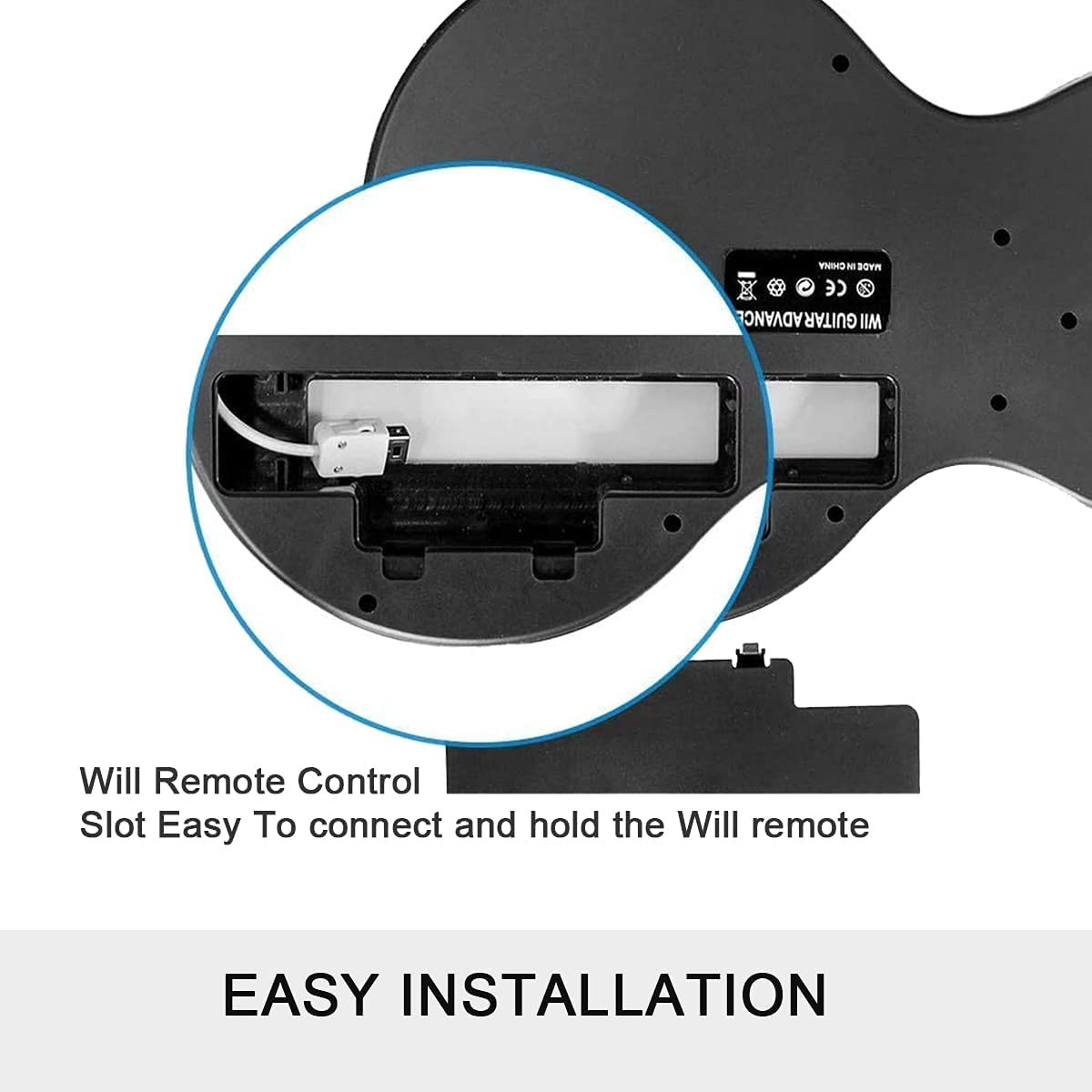 DOYO Wii Guitar Hero Guitarra Negro Wii Juegos y Rock Band Game para Guitarra Inalámbrica, Controlador de Guitarra Wii Desmontable(10)