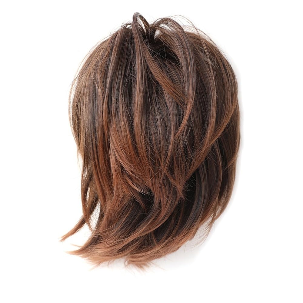 Haarknoten, unordentlicher Dutt, Kunsthaarteile, elastisch, kurz, glatt, Pferdeschwanz-Verlängerung für Frauen und Mädchen, Donuts für Dutts (4T30)