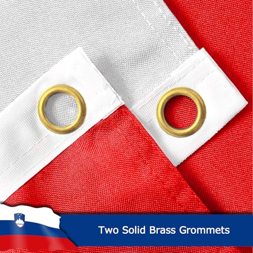 Drapeau de la Slovénie indéchirable en polyester 400D pour vent fort - 3