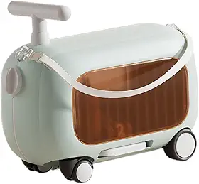 Mala de viagem infantil com rodinhas, compacta e leve, ideal para levar na bagagem de mão em aviões, Azul