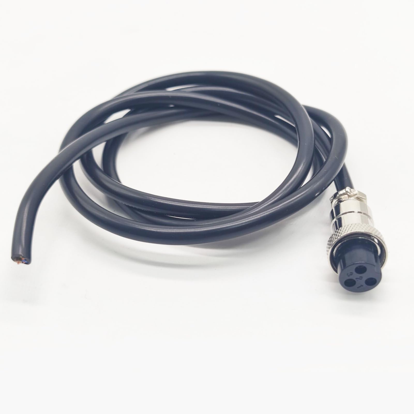 3.28 ft GX16 3 Pin Single Female Cable, GX16 3Pins Female Head Aviation Cordset Electrical Connector Panel Mount Circular Metal Adapter Cordset for