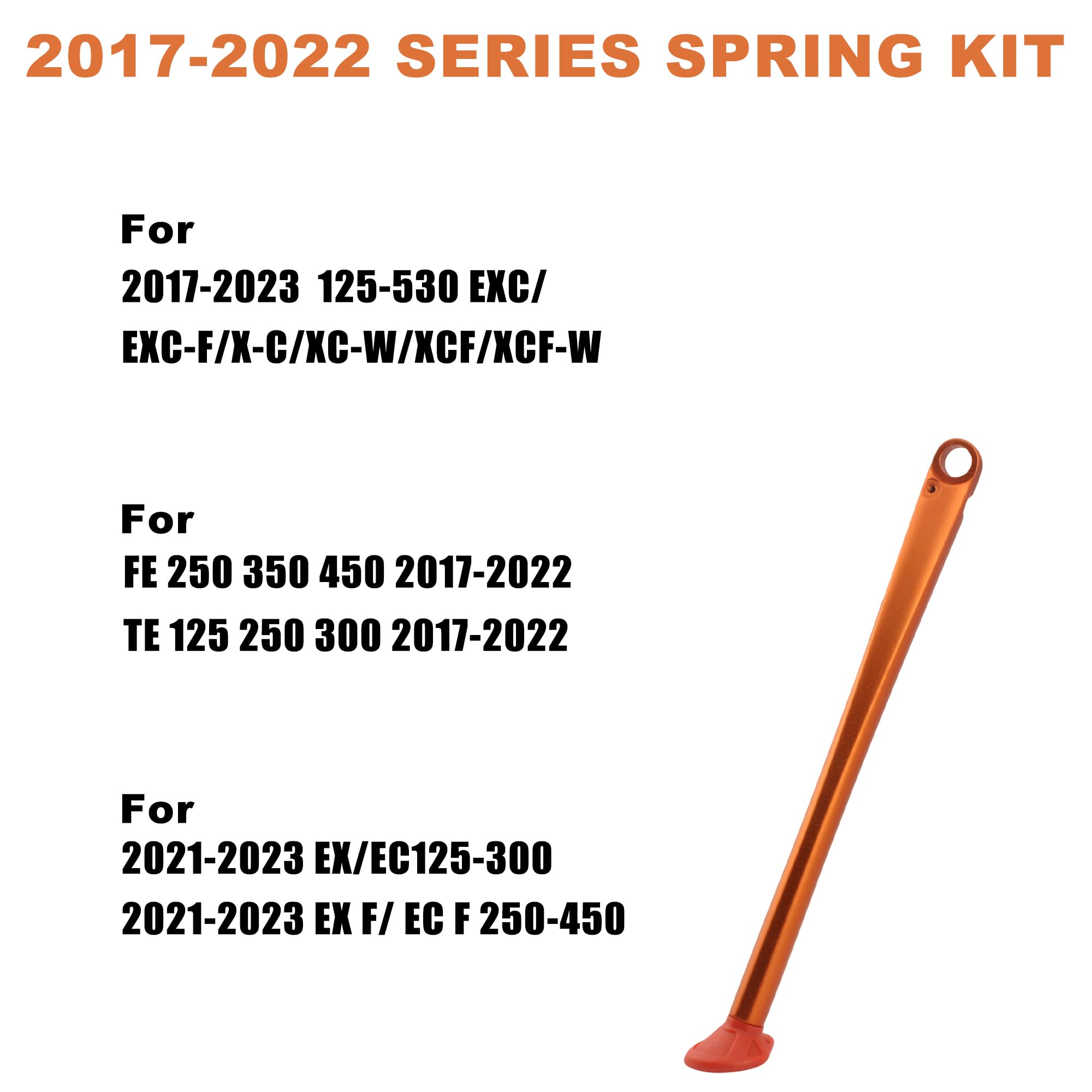 Motorrad Seitenständer,Seitenstaender Parkbein mit Federbasis, Seitenstütze Ersatz für EXC EXCF XC XCF XCW XCFW 125 200 250 300 350 450 500 530 2008-2016 Orange