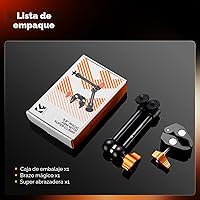 Vista 7 de K&F CONCEPT Kit de Abrazadera de Brazo Mágico de 9.8" con Tornillo de Rosca de 1/4" y 3/8", Cabezales Esféricos de 360°, Soporte de Cámara de Brazo