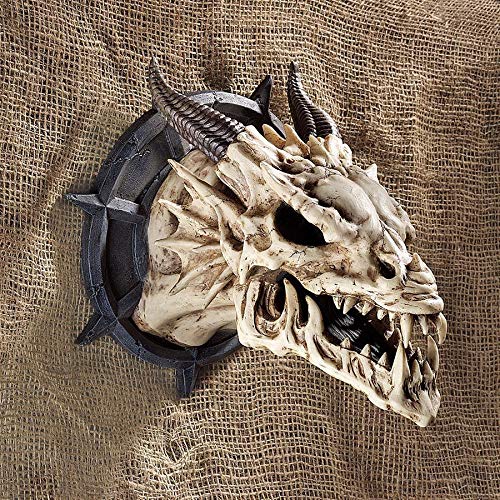 Design Toscano Horned Dragon Skull Wall Trophy Display