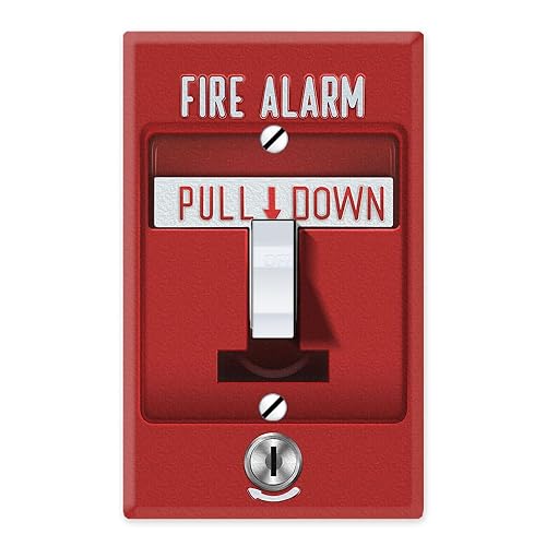 WIRESTER Single Gang Toggle Light Switch Plate/Wall Plate Cover - Fire Alarm
