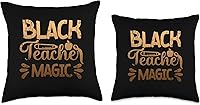 Vista 3 de Black Teacher Magic African American Educator Pride History Throw Pillow