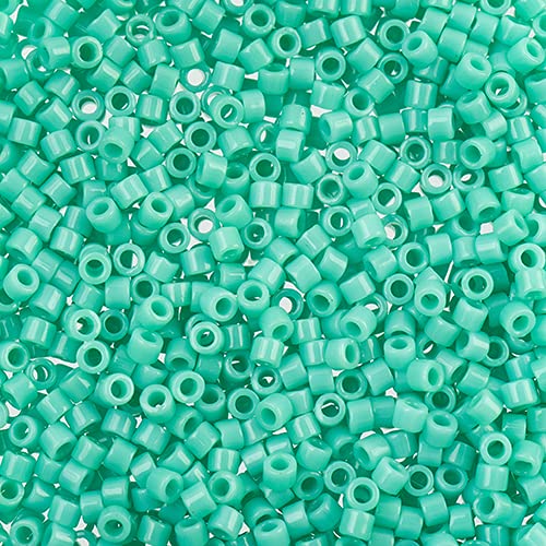 Amazon.com: Miyuki Delica 11/0 - Turquoise Green Opaque DB0729