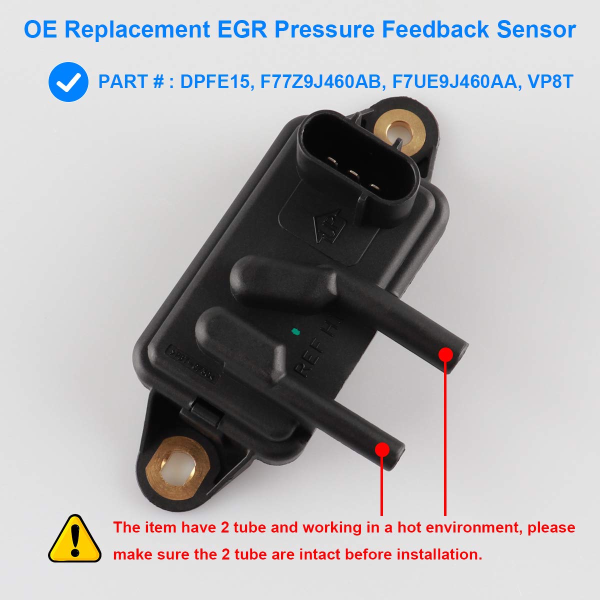 CNRAQR EGR Valve Pressure Feedback Sensor For 1994-2010 Ford Mercury Lincoln Mazda - View #8