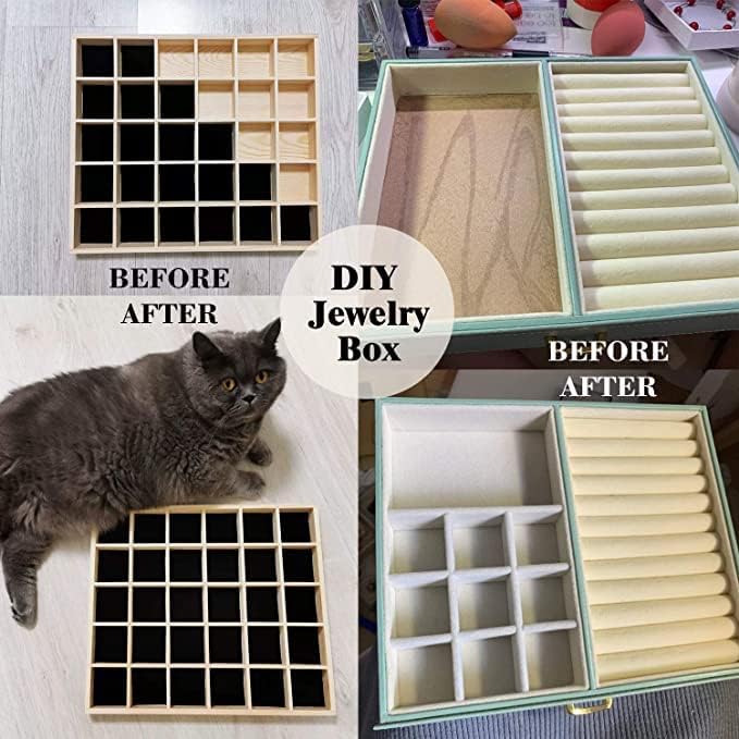 Miniatura 4 de Rollo de terciopelo autoadhesivo de 17 x 100 pulgadas, tela de terciopelo autoadhesiva, terciopelo autoadhesivo para caja de joyería, decoración