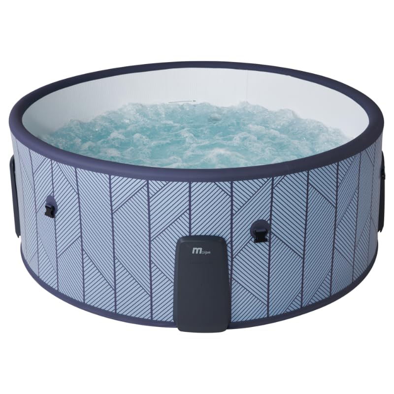 MSpa Spa Semi Rigide 6 Places Tidal Spa extérieur – Bulles massantes 130 Jets – hydrojets – Installation Facile