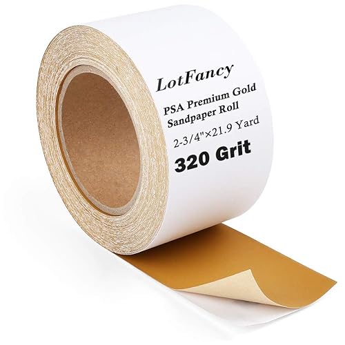 Miniatura 8 de LotFancy Rollo de papel de lija PSA de grano 600, autoadhesivo, papel de arena para Longboard con parte trasera adhesiva, 2-34 pulgadas de ancho por