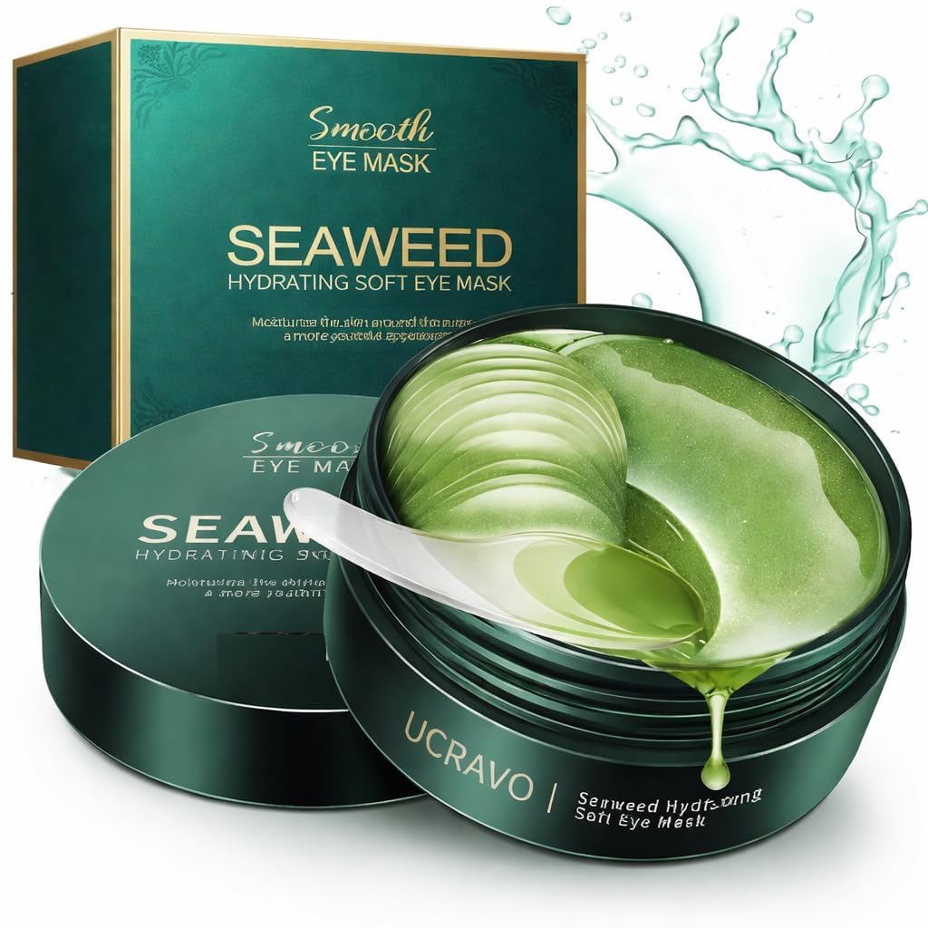 Green Tea Hydrogel Under Eye Patches for Dark Circle, Fine Lines & Wrinkles Reduction | Cooling Under Eye Patch Mask for Instant De-Puffing-image-17