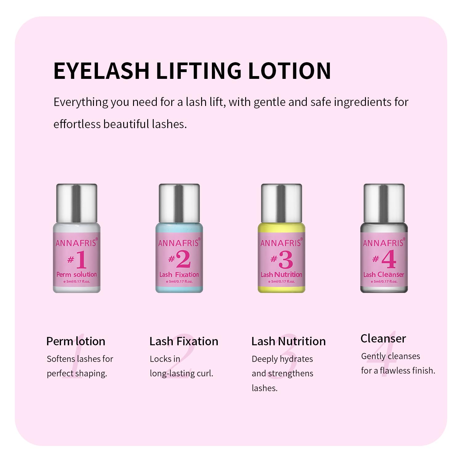 ANNAFRIS Kit Laminazione Ciglia Completo, Laminazione Sopracciglia, Lash Lift