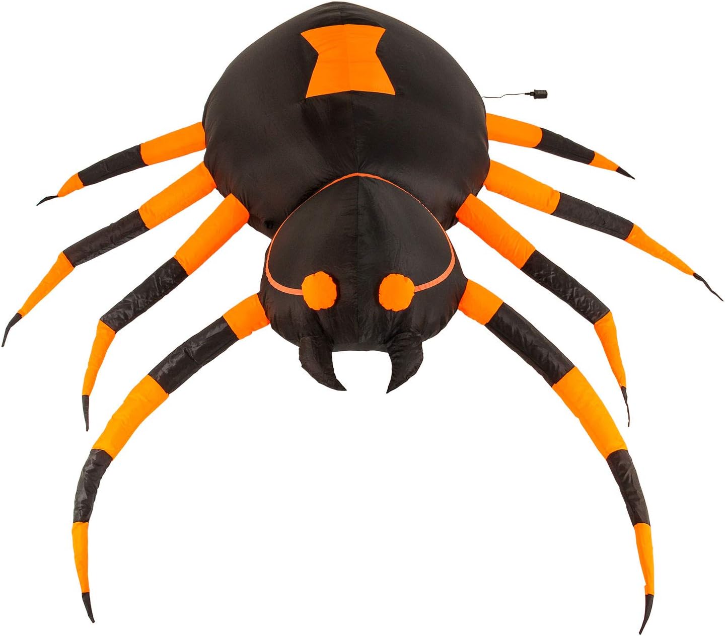 Halloween Haunters 6 Foot Inflatable Scary Black Widow Spider with LED Lights Indoor Outdoor Yard Lawn Prop Decoration - Blow Up Haunted House Party Display
