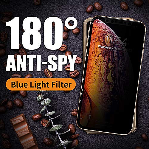 PERFECTSIGHT Privacy Screen Protector Compatible Apple iPhone 11 2019, iPhone XR 2018, Anti Glare Anti Spy Blue Light Filter Tempered Glass (6.1 inch)