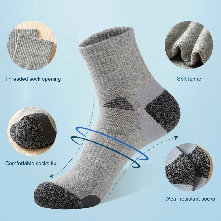 Calcetines deportivos transpirables de secado rápido para hombre en primavera pack de 5 4