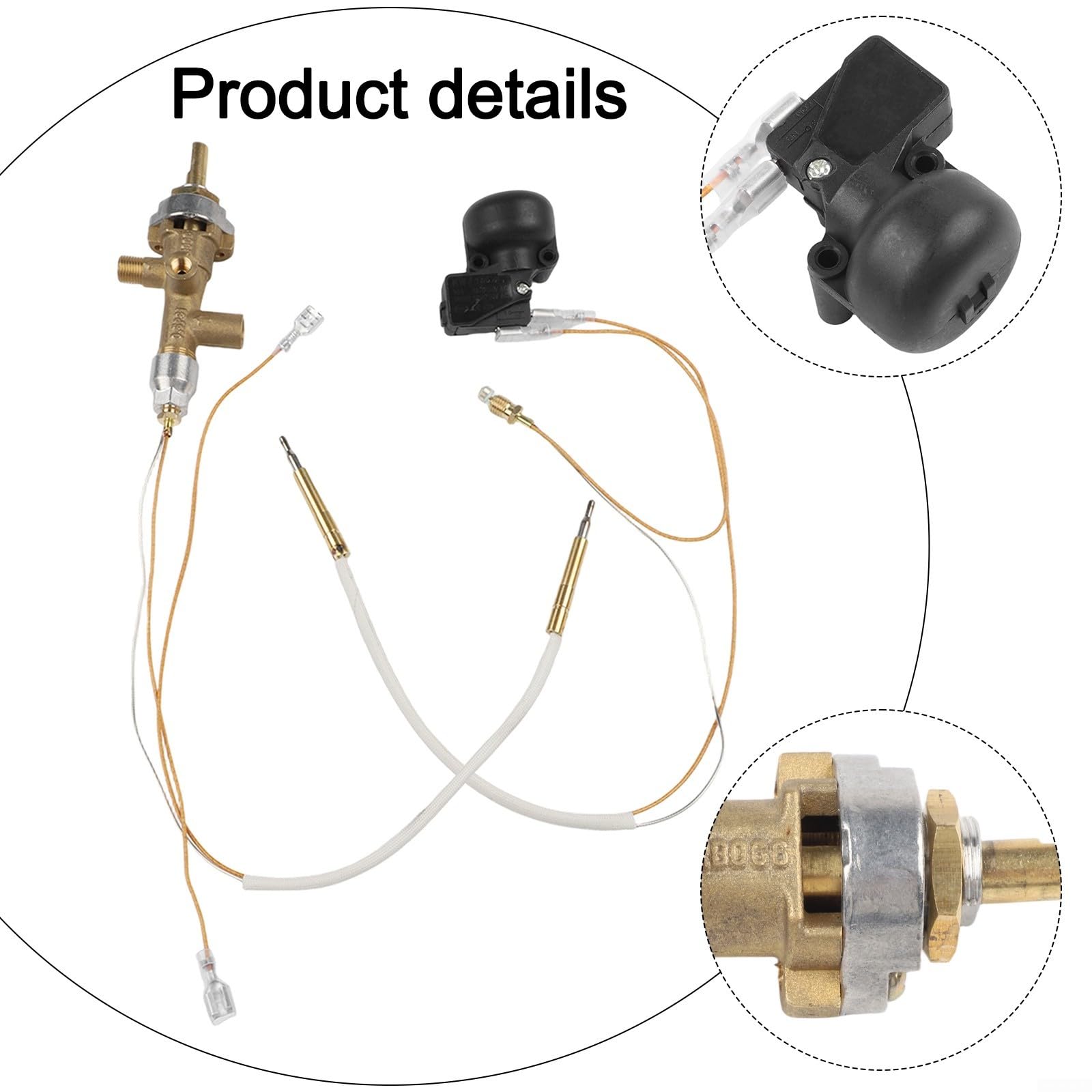 Kit de pièces de rechange pour chauffage de terrasse thermocouple et interrupteur inclinable pour chauffage extérieur au gaz propane, foyers et barbecues