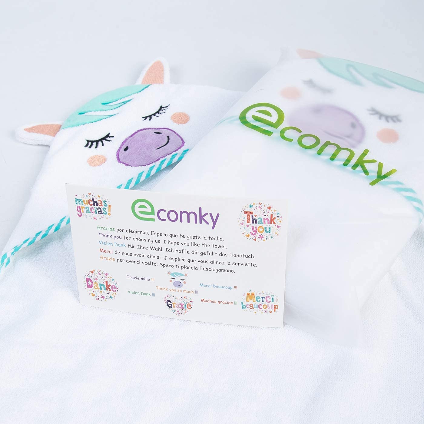 Toalla Bebé con Capucha Capa Baño Infantil 100% Algodón Diseñado en España Regalo Recién Nacido Niñas Niños de 1,2,3,4 y 5 años Unisex 90X90 cm Suave Absorbente 0-5 Años Pony