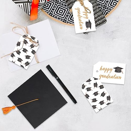 Miniatura 10 de 50 etiquetas de regalo de graduación, regalos de fiesta de graduación de felicitaciones, etiquetas de regalo para escuela secundaria o feliz