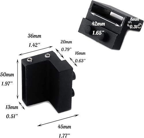 Miniatura 2 de Crapyt Tope de rodillo para puerta de granero para pista 41 × 0.276 in1.61 x 0.28 pulgadas (largo x ancho) tope de rodillo plano para riel de puerta
